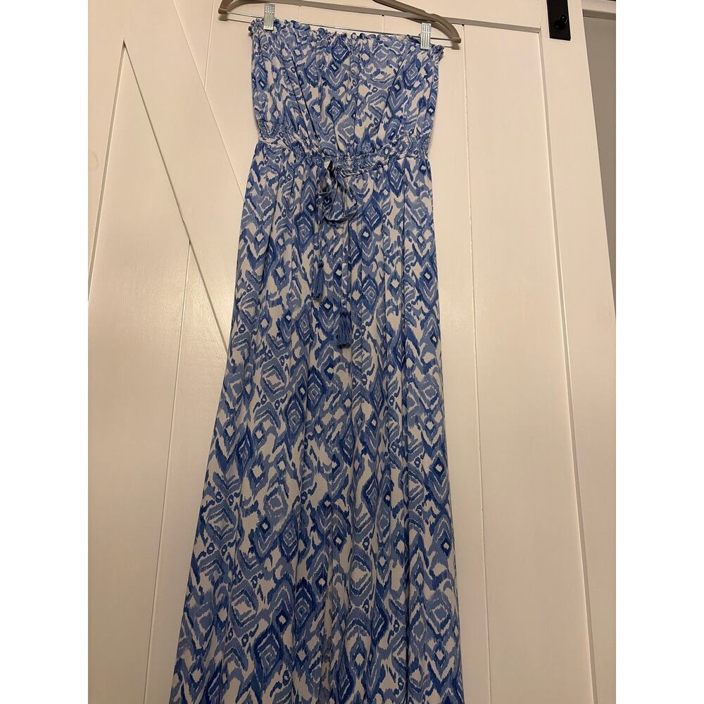 Jessica Simpson Strapless Maxi Dress Womens Medium Beachy Coastal Resort Boho